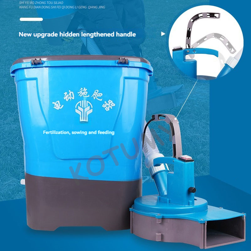 Lithiumbatterij Elektrische meststofstrooier Rugzak Wegzoutstrooier Tuinzaadmachine voor thuisboerderij