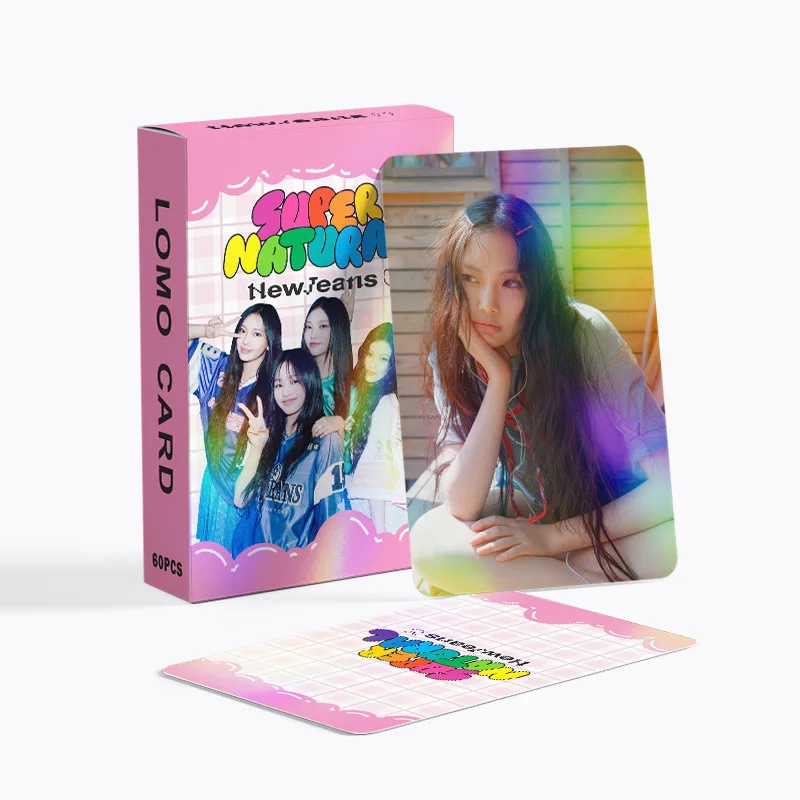 Laser Card NewJeans Flash Card Fan Manufacturing High-quality Glossy Photo Card Fan Collectible Transaction Card