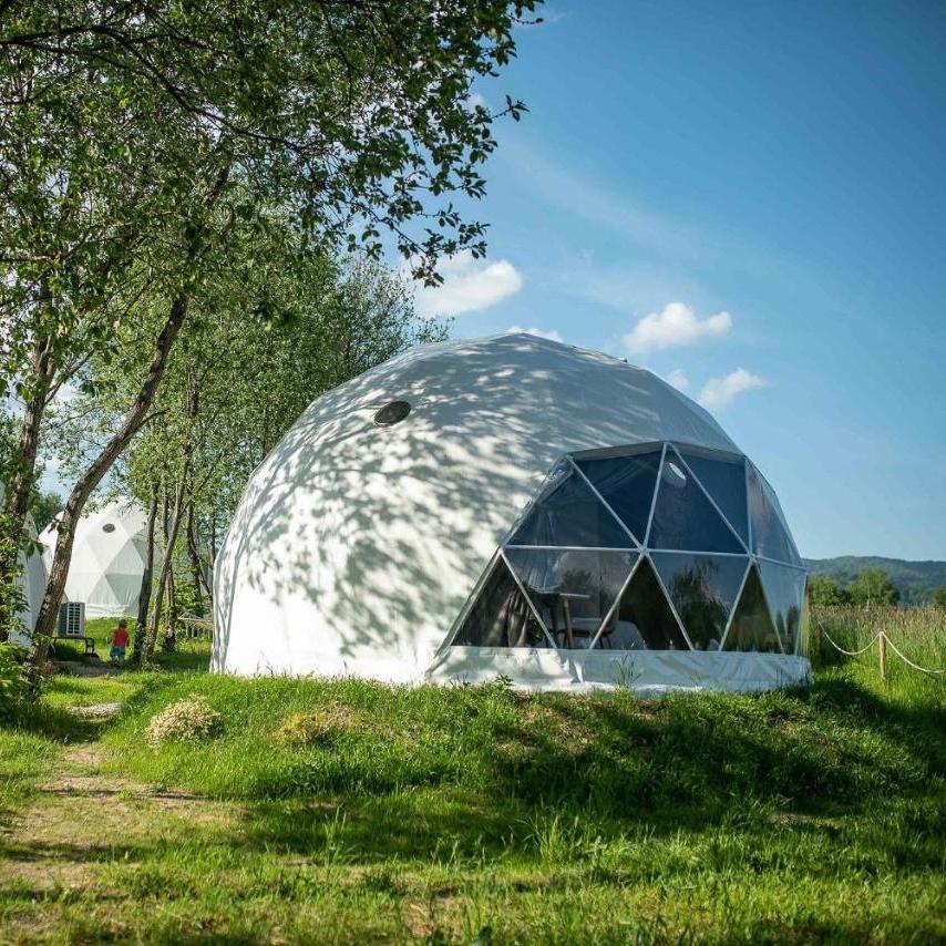 【Global Shipping】 Geodesic Dome เต็นท์เต็นท์ทรงกลมโรงแรมรีสอร์ทกลางแจ้งหรูหรา Glamping Dome โปร่งใส Starry Sky เต็นท์