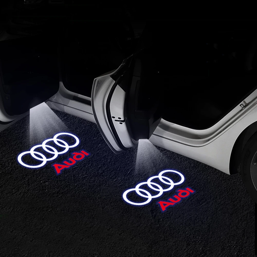 Proyector láser HD para puerta de coche, lámpara de bienvenida para Audi Sline Q3, A5, A7, A8L, A4L, RS Quattro S3, S4, RS, S6, S5, S7, S8, 2 unidades