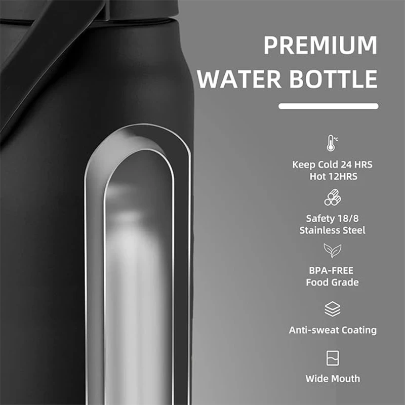Copo inoxidável a vácuo térmico frio quente garrafa de água isolada de aço inoxidável com canudo frete grátis garrafas de água