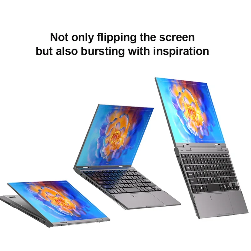 Laptop Intel N95 da 10,95 pollici 360 °   Flip OLED Touch Screen Corpo in lega di alluminio Windows 11 16GB DDR5 RAM 2TB SSD ROM