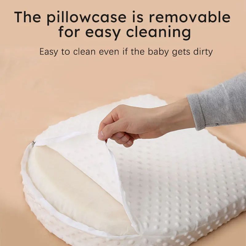 เด็ก Anti-vomiting Slope Pad หมอนที่ถอดออกได้ Sleeping เด็ก Headrest สําหรับทารกแรกเกิดตกแต่งหมอนให้นมบุตร