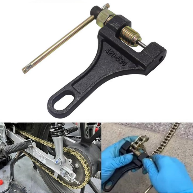 Chave inglesa universal de aço carbono, divisor de pino, removedor de corrente 420-530, ferramentas de reparo para motocicleta, bicicleta, atv