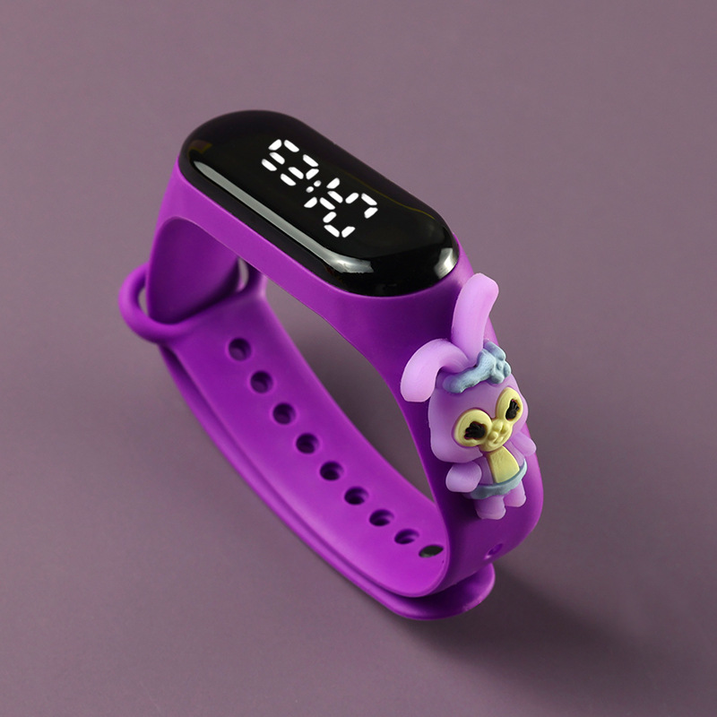 Diseny mickey crianças relógios para meninas pulseira eletrônica esportes toque led spiderman boneca crianças relógio feminino à prova dwaterproof água