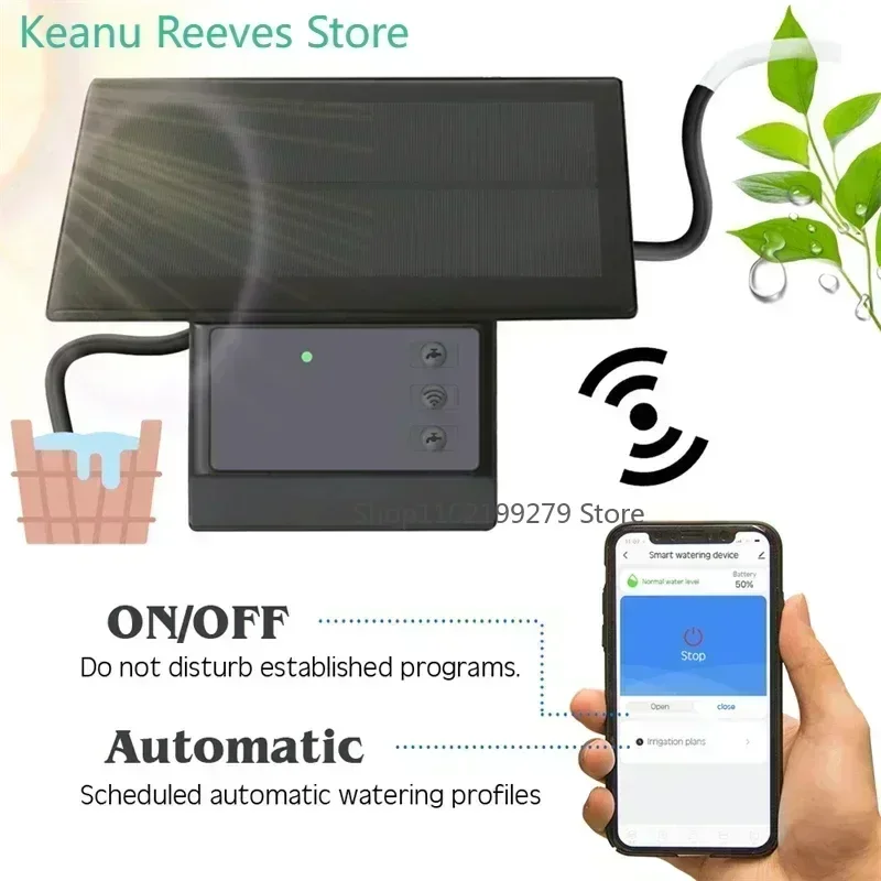 Tuya Wifi Solar Power Timer Pumpe Automatische Tropf Bewässerung Kit Garten APP Fernbedienung Bewässerung System 10/15 Köpfe Kit