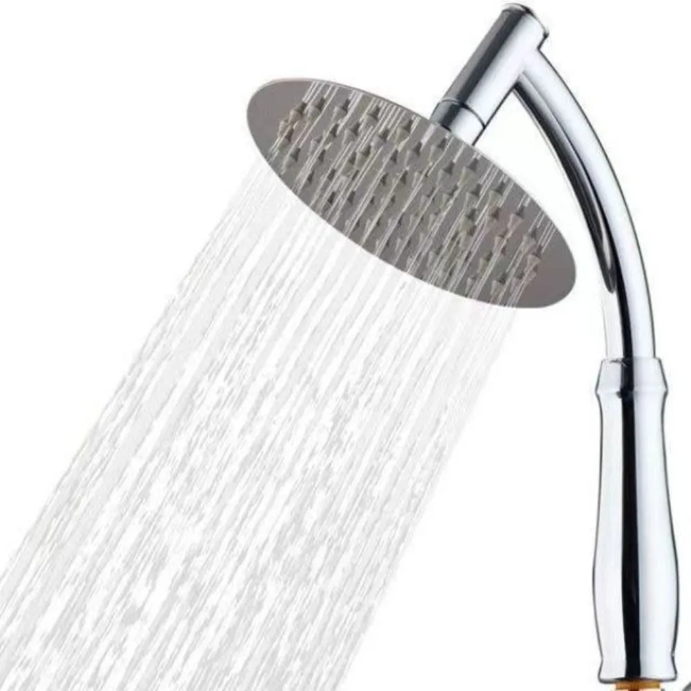 แรงดันสูงหัวฝักบัวสแตนเลสสตีลสแควร์หัวฝักบัวExtenderขนาดใหญ่โค้งShower Extension