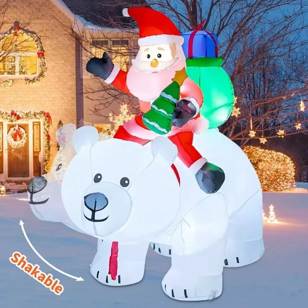 คริสต์มาส Inflatable ตกแต่งของเล่นไฟ LED ในตัว Inflatable รุ่นในร่มกลางแจ้งเครื่องประดับ Xmas Party ปีใหม่ Garden Deco