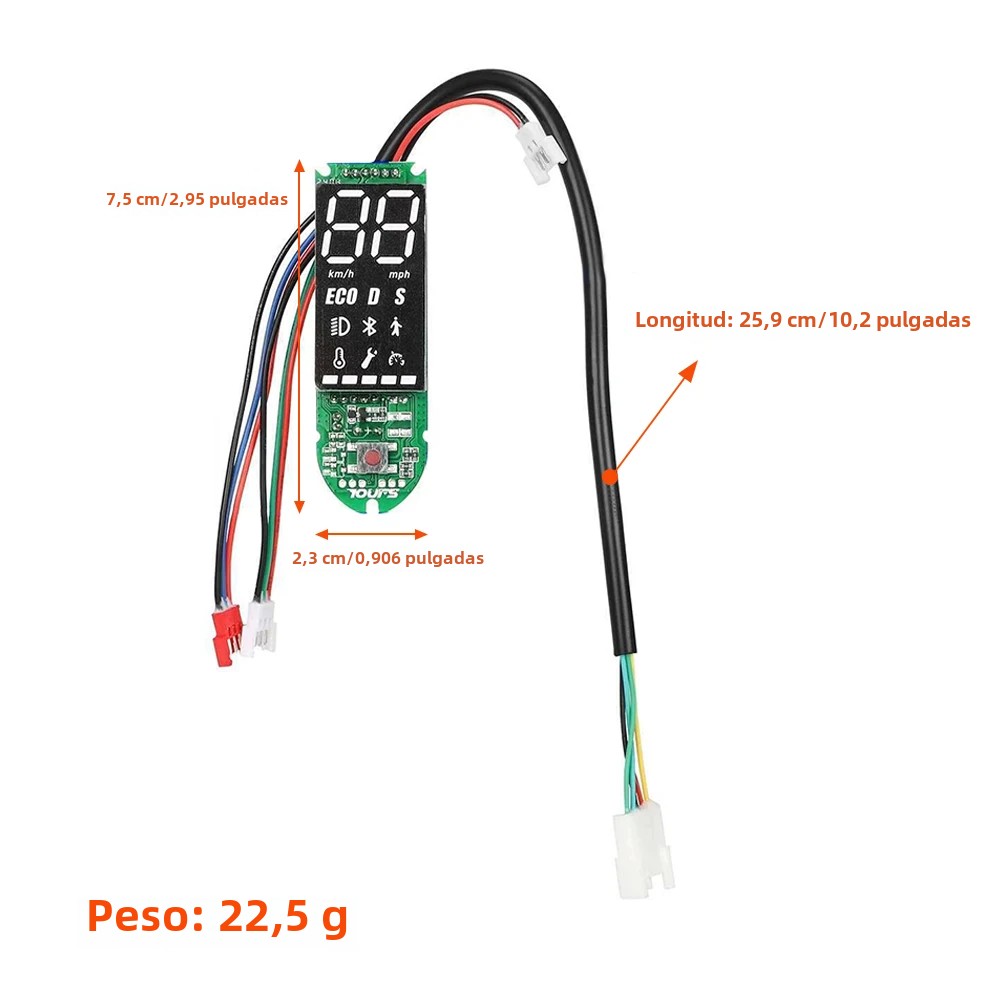 Placa controladora de patinete eléctrico duradera, controlador de función de pantalla Digital, 6 uds. Para piezas de patinete Xiaomi M365/Pro