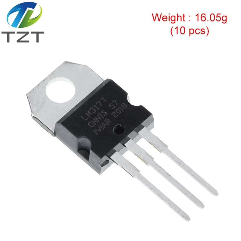 10 pz LM317T LM317 Regolatore di tensione da 1,2 V a 37 V 1,5 A