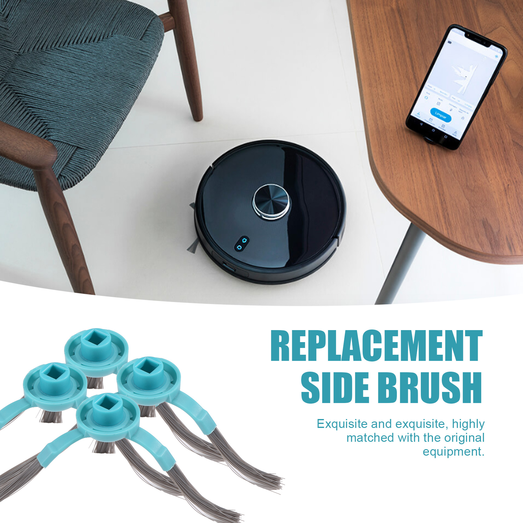 เปลี่ยนแปรงด้านข้างสําหรับ 4090 3090 5090 6090 แปรงมุมหุ่นยนต์เครื่องดูดฝุ่นอุปกรณ์เสริม