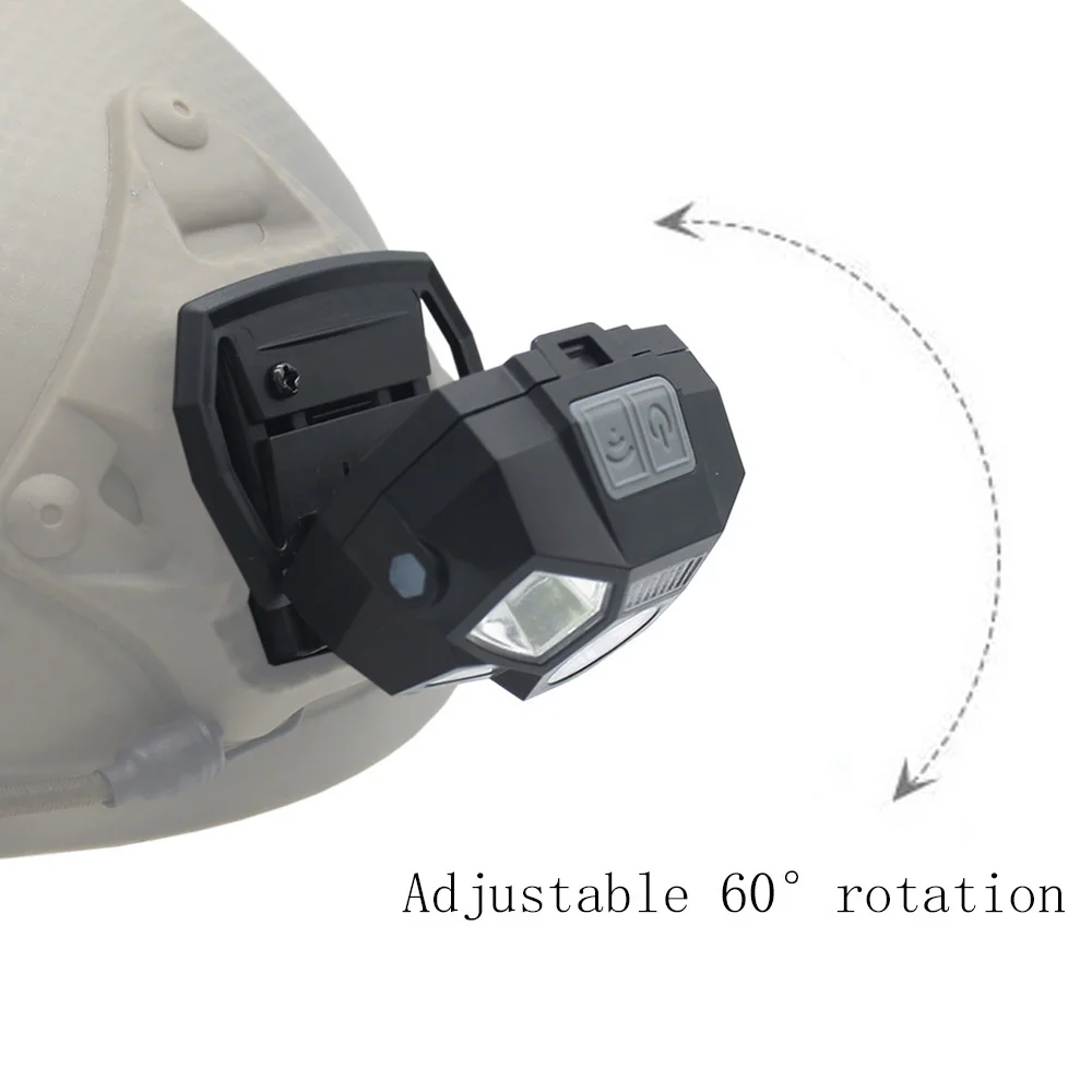 VULPO nuevo casco táctico FAST MICH luz de señal Sensor faro carga USB luz impermeable caza pesca faro