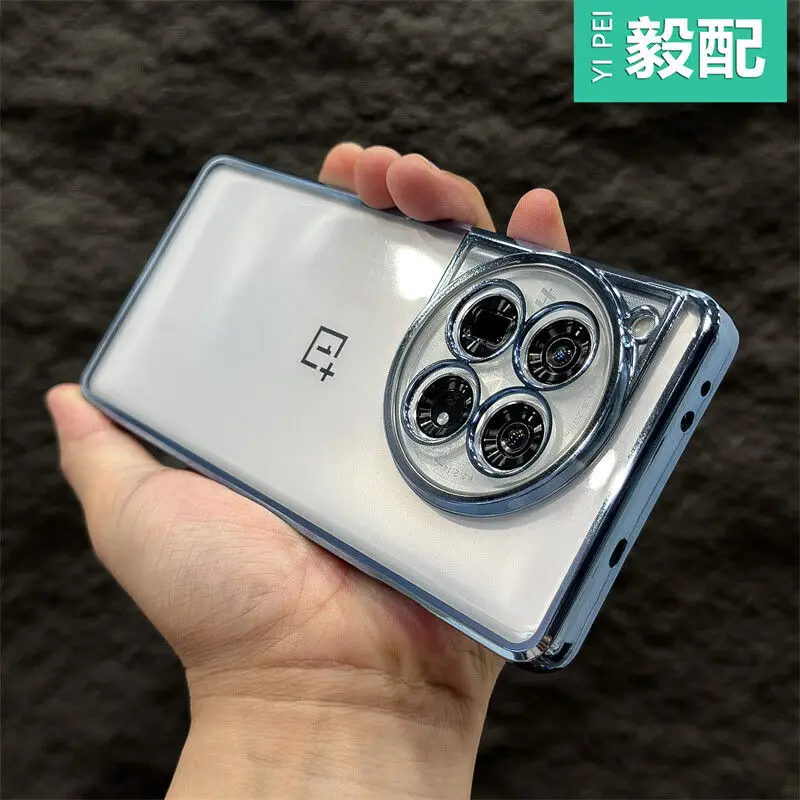 Casing untuk Oneplus 13 12 12R 11 Nord 4 Ce 4 3 Lite Ace3 Pro penutup mewah transparan elektroplating sarung TPU lunak untuk satu Plus 13