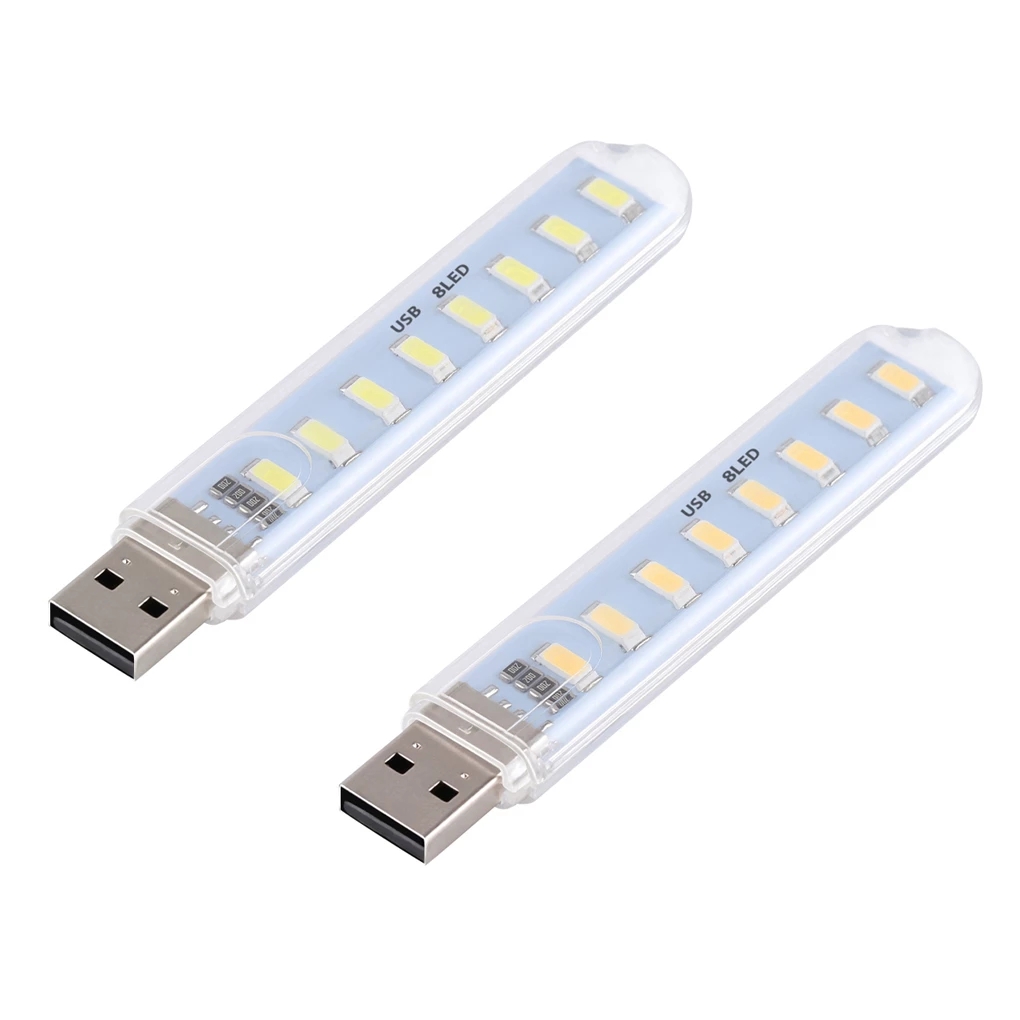 Мини-портативный USB-светодиодный светильник для книг DC5V Ультра яркий светильник для чтения книг 2 светодиода 3 светодиода 8 светодиодов для Power Bank ПК Ноутбук Ноутбук