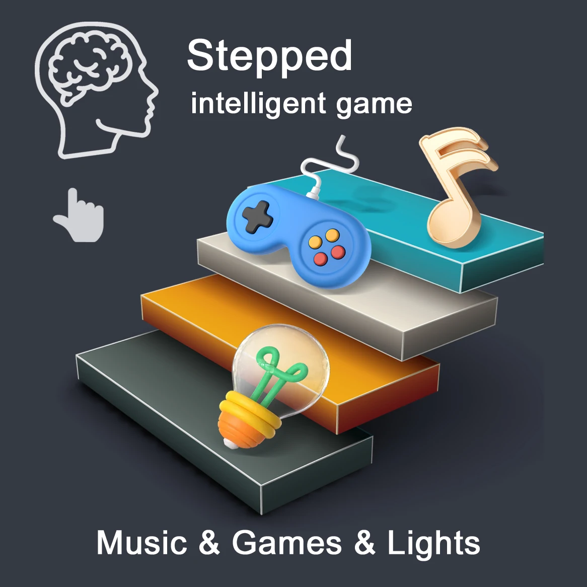 คลายคอนโซลเกม Defusing เพลงออกกําลังกายสะท้อน กดเพลง ปริศนาเด็ก เพลงผ่านของเล่นฝึกคิดสมอง