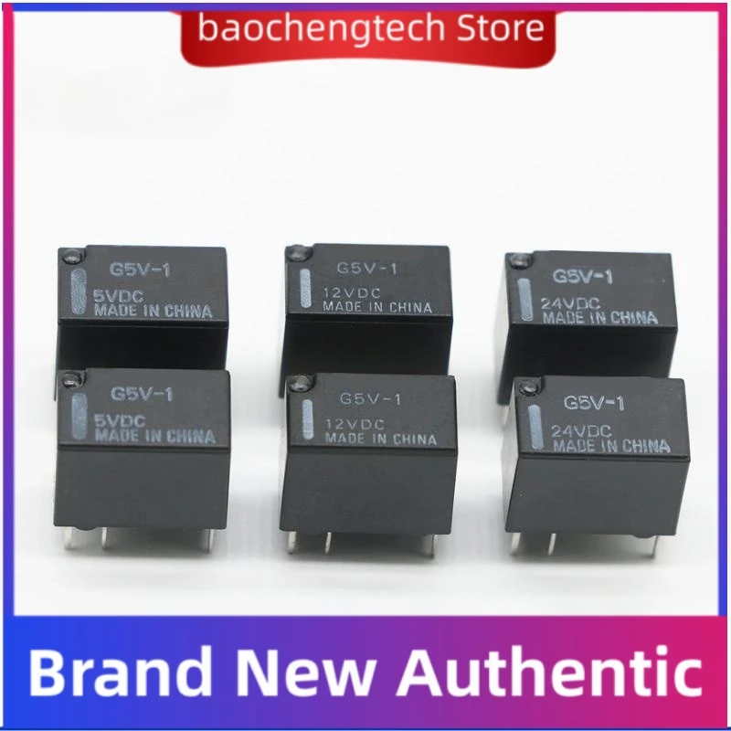G5V-1-5VDC G5V-1-12VDC G5V-1-24VDC G5V-1-3VDC G5V-1-9VDC Relé de señal baja Un abierto y otro cerrado 6 pines 1A