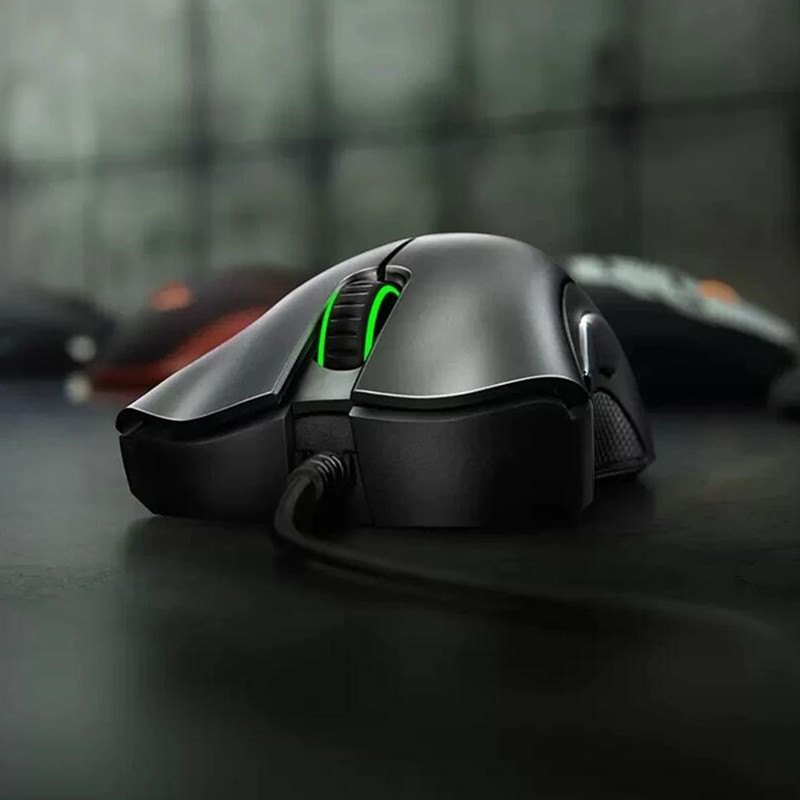 Razer-ratón con cable DeathAdder Essential para juegos, dispositivo con 5 botones independientes para ordenador portátil y PC, 6400DPI