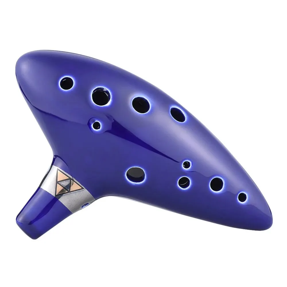 Instrumento Musical de viento con cuerda de puntuación de Música Simple para principiantes, flauta de buque Alto C de cerámica de Ocarina de 12 agujeros
