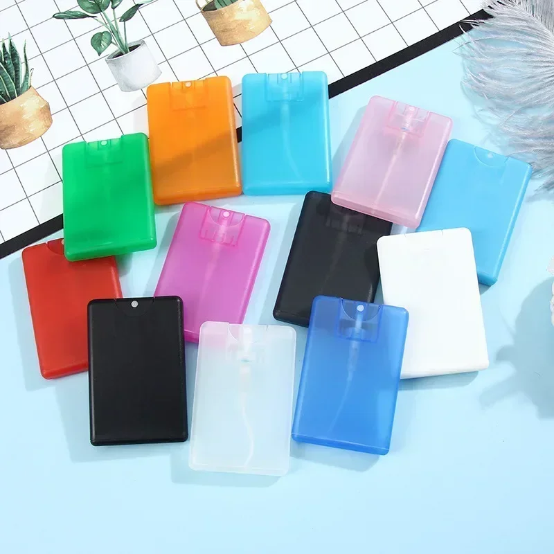 New 20ml Portable Card Refillable Hand Sanitizer Alcohol Bottles Mini Card Spray Bottle Travel Sub-bottling Cosmetics Press
