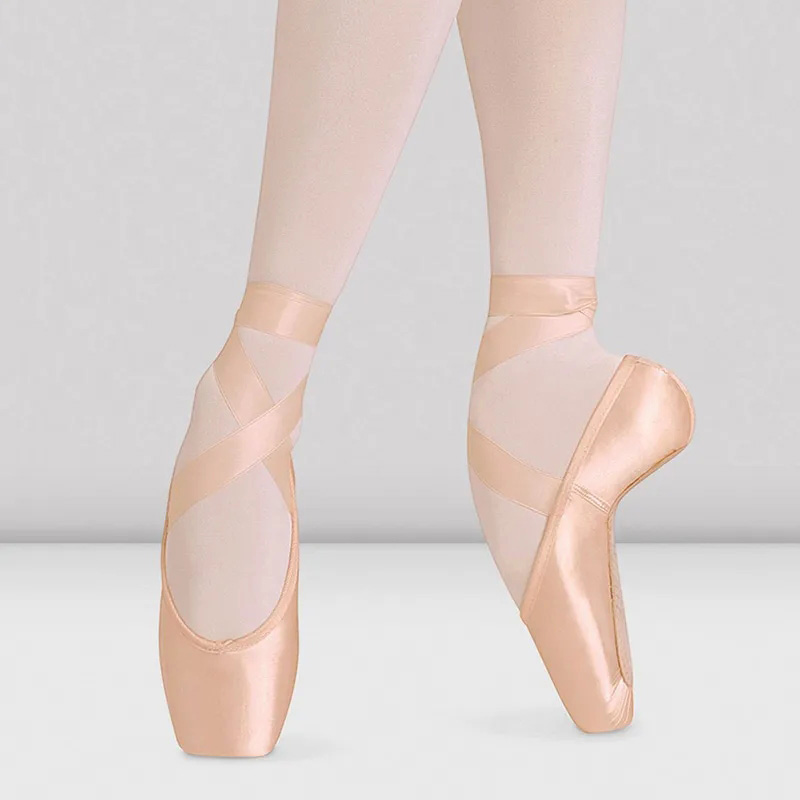 USHINE zapatos de baile para niñas y mujeres, zapatillas de punta de Ballet, zapatos planos de Ballet con cintas, almohadillas para los dedos del pie, Rosa