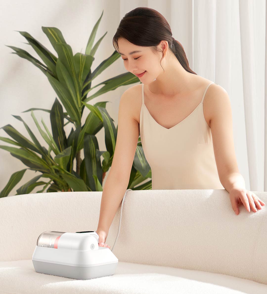 XIAOMI MIJIA Escova removedora de ácaros a vácuo Pro B402CN 220V 400W versão chinesa com adaptador