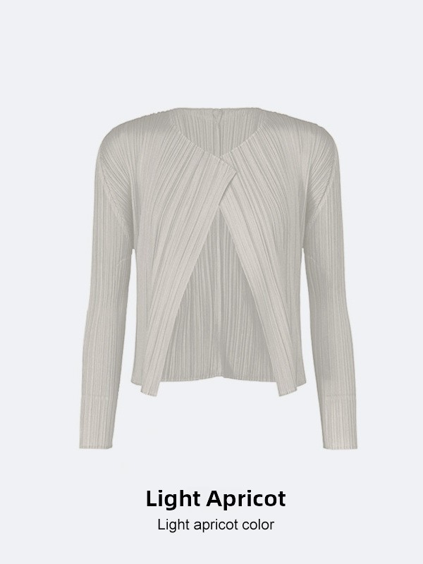 Slimming Woven ort Coat Jaet Women's Faion Spring Autumn Thin Design Sense Folded Cardigan Outerwear Sli Outer Layer