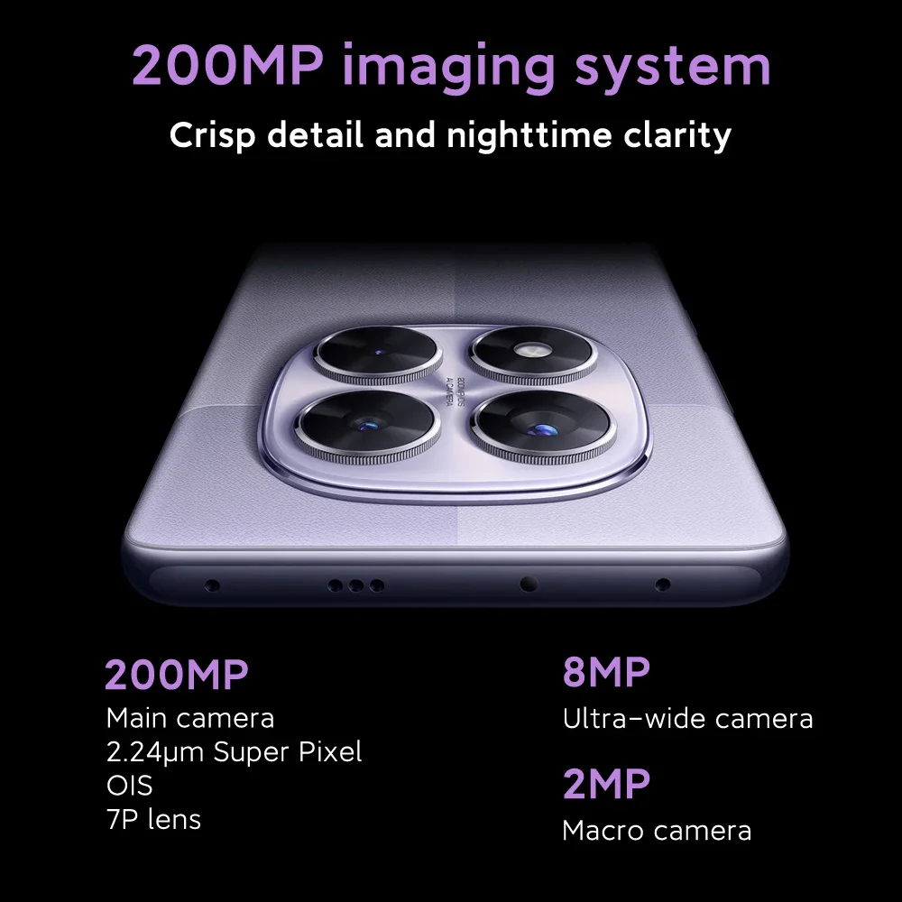 Xiaomi Redmi Note 14 Pro 5G Version européenne 256GB/512GB MTK Dimensity 7300-Ultra Écran AMOLED 6,67" 120Hz Caméra principale 200MP OIS Chargement 45W, IP68, NFC