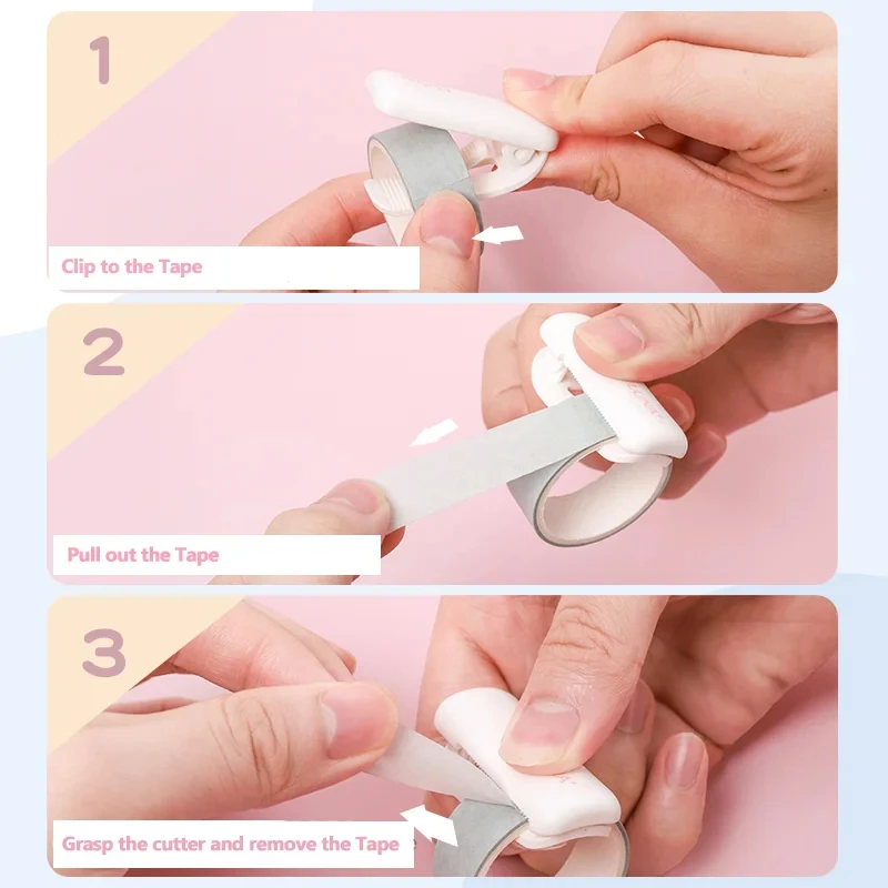 1pc 和紙テープカッターミニポータブルキャンディーカラーのプラスチックテープカッターテープオーガナイザー芸術 DIY 工芸品スクラップブッキングツール