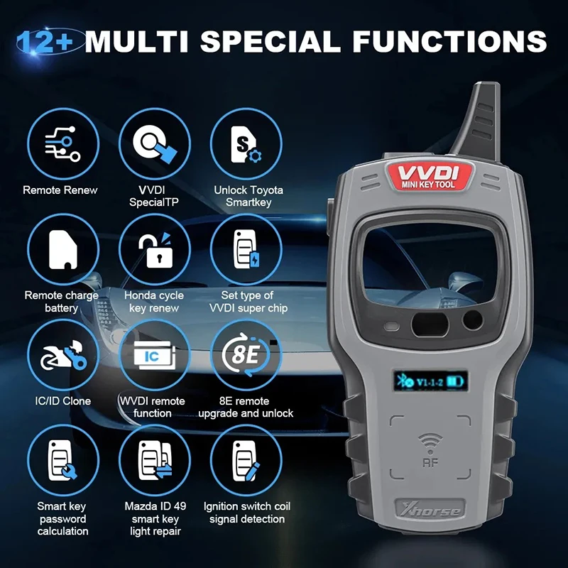 Xhorse VVDI Mini Key เครื่องมือ Super ชิป 4D 4C 46/ID48 ชิปรถ Remote Key Programmer ฟรี 96bit 48-Clone ฟังก์ชั่นไม่มี TOKEN XKB501EN