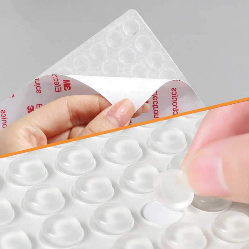 Round Self-Adhesive Clear Door Stopper Rubber Damper Buffer Cabinet Muffler Wall Protector Door Handles Bumper Protective Plug
