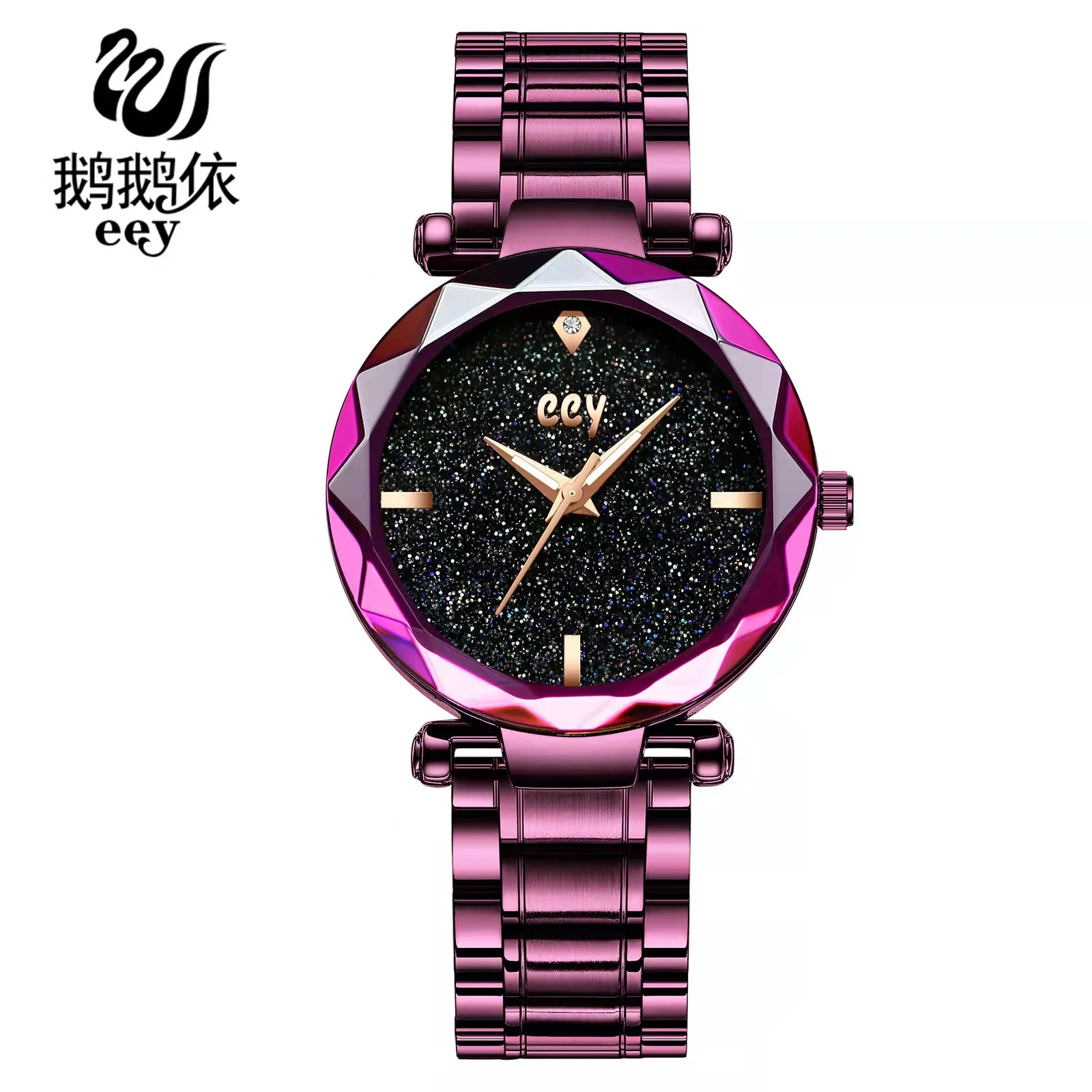 Reloj informal de alta calidad para mujer, pulsera de acero resistente al agua que brilla en la oscuridad, deportivo, para estudiantes y niñas