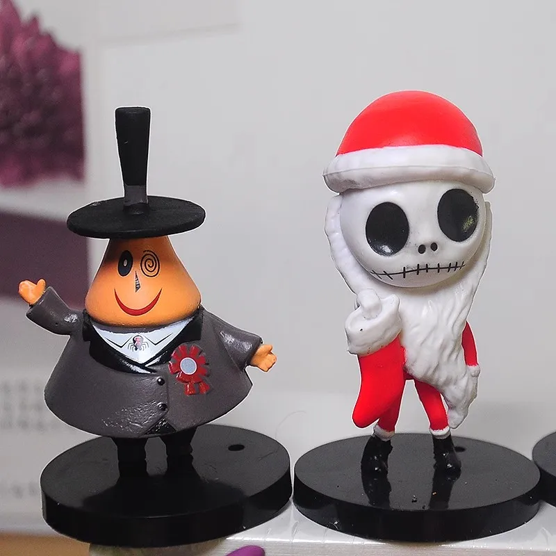 10 pçs/set O Pesadelo Antes do Natal Jack Skellington Modelo Figura Brinquedos
