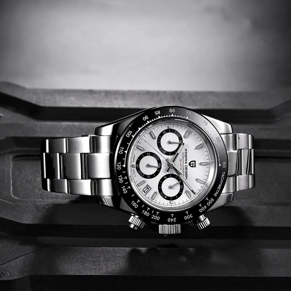 パガーニ-メンズ防水クォーツ時計,高級ビジネスクロノグラフ,vk63,新品,2022