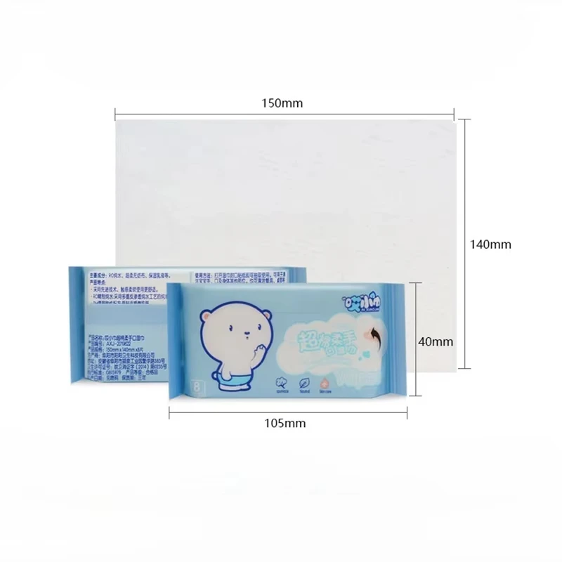 64 Uds. Super Mini toallitas húmedas desechables, paquete pequeño portátil, toallitas de limpieza para manos y boca, suministros escolares para el hogar