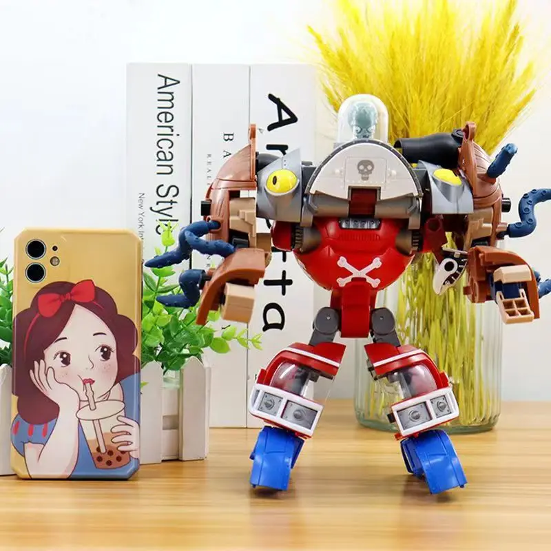 Plantas vs. Zombies Boss Robot Melão-pult Chomper Action Figure Model Set PVC Deformação Boneca Brinquedos para Crianças Presente