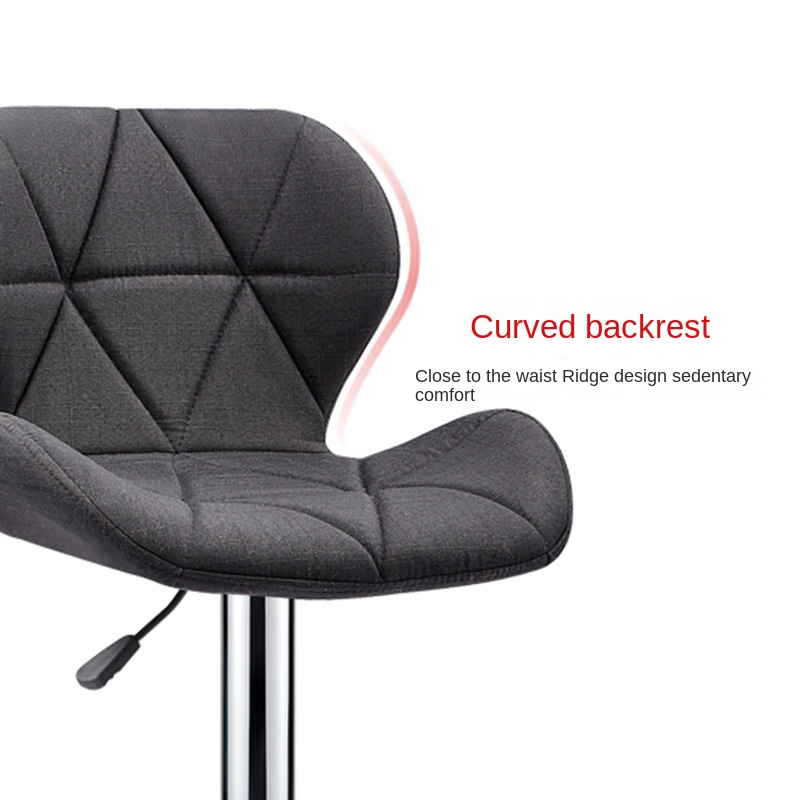 Modern Adjustable Large Backrest Bar Chair Comfort Beauty Stool Backrest Rotating Cashier High Pedal Dining Household warm
