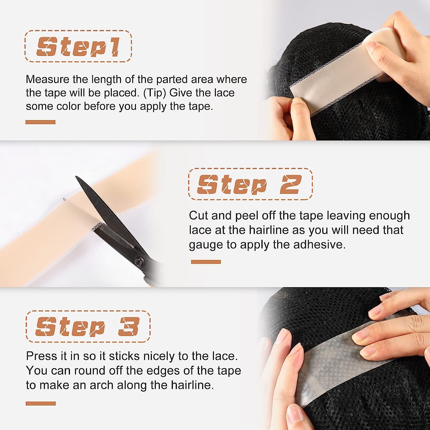 超薄型シリコンレーステープウィッグ用 4 センチメートル x 150 センチメートルノンスリップレースウィッググリッドシリコンテープ通気性ノットヒーラーレースウィッググリップ