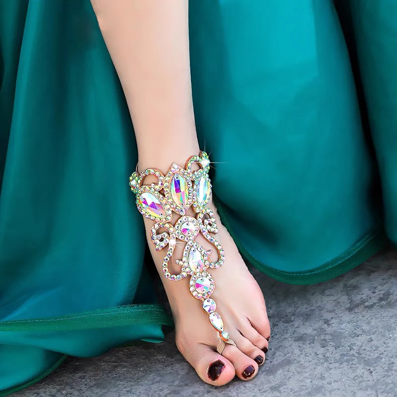 Female Adult High-end Diamond-Studded Bracelet/Anklet Performance Accessories Belly Dance Hand Accessories Or Foot Accessories