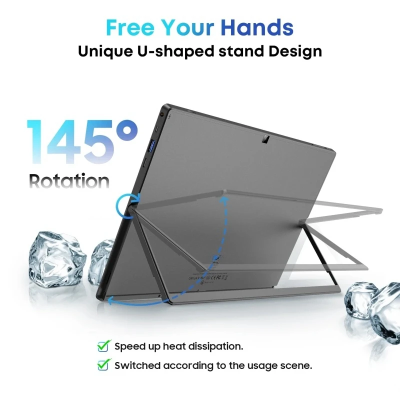 8GB RAM 512GB SSD ROM 11.6 Inch Windows 11 Tablet PC Intel Celeron Processor N4100 CPU 1920 x 1080 Pixel 2 x USB 3.0 Port Type-C
