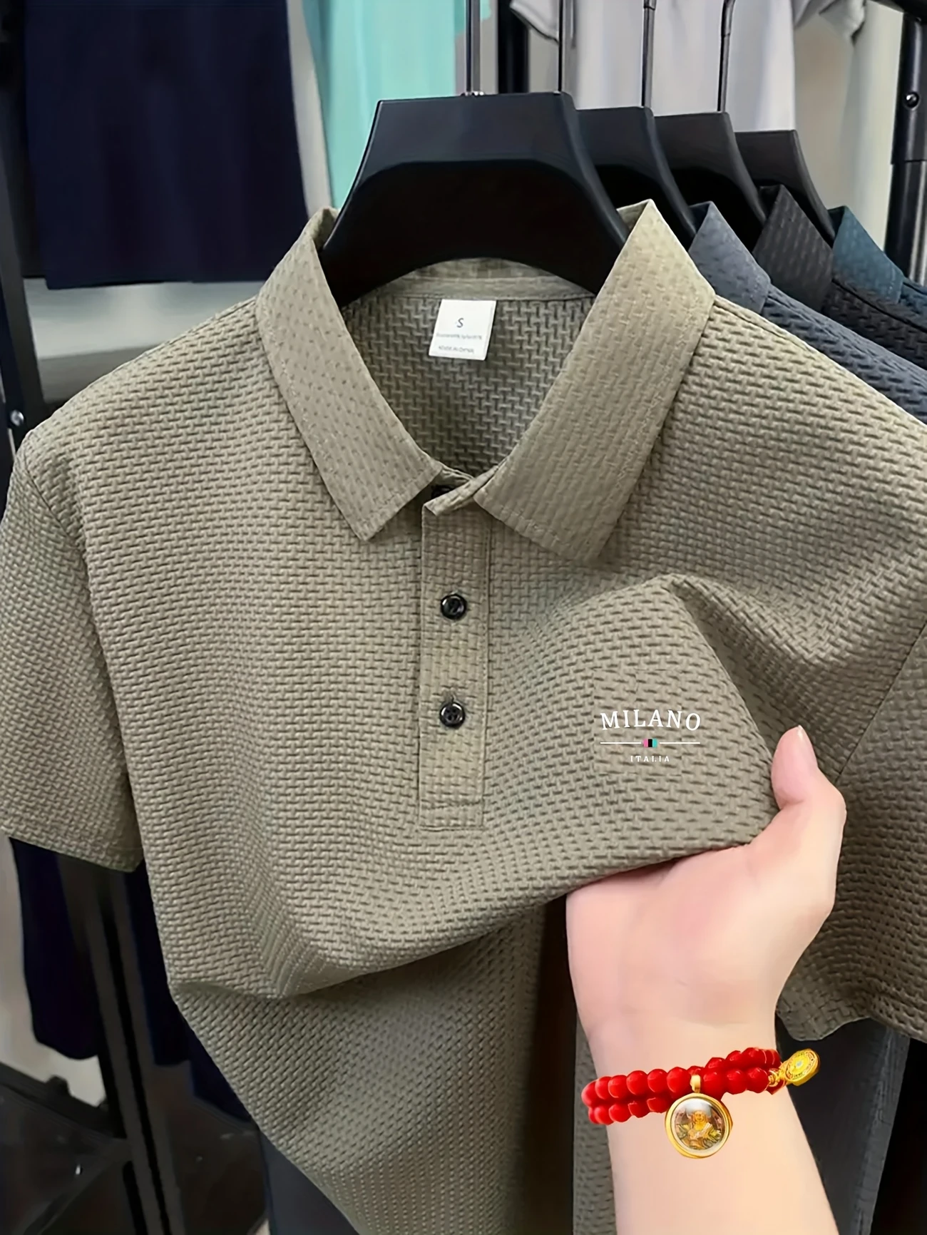 Cool POLO-shirt voor heren, vrijetijdskleding, revers, button-down, effen heren vintage overhemd S-2XL