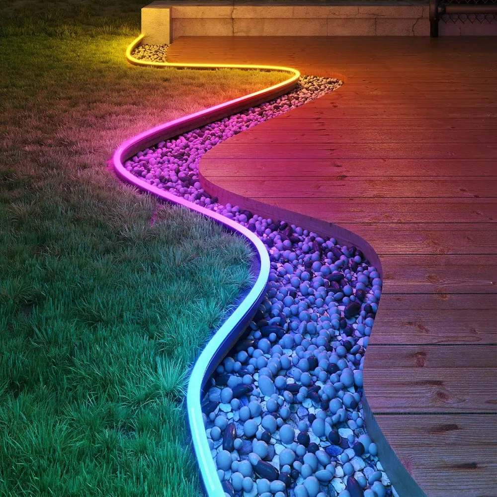 RGBIC Musical Neon LED Strip Lights with Remote, APP Control DIY Screen Pattern, USB 5V IP65 Waterproof for Xmas Halloween Party