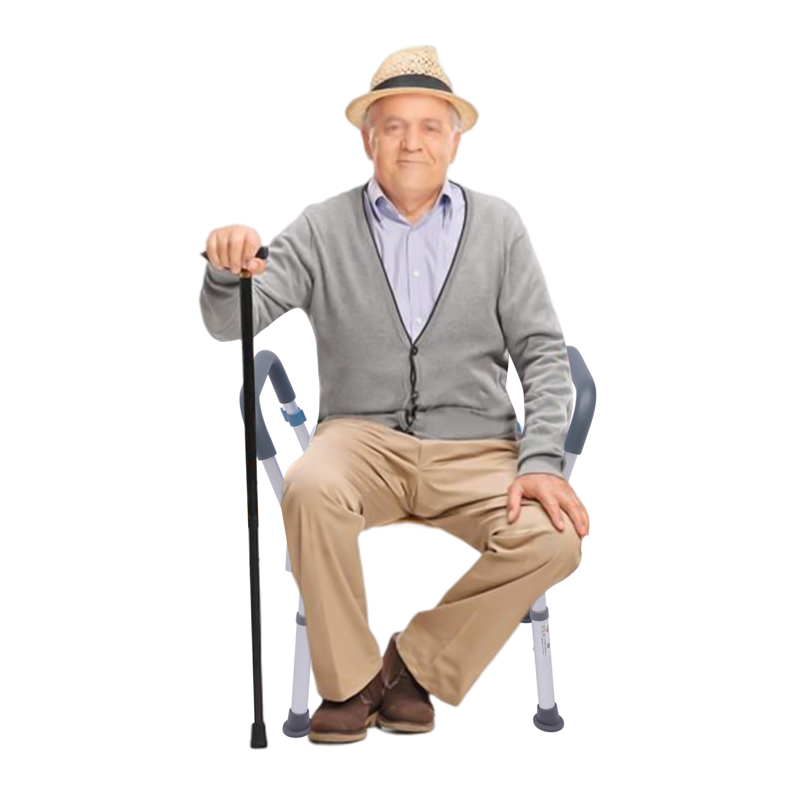 Taburete de ducha, silla de ducha de 150 kg para personas mayores, asiento de ducha antideslizante, taburete de baño de altura ajustable con reposabrazos, aluminio