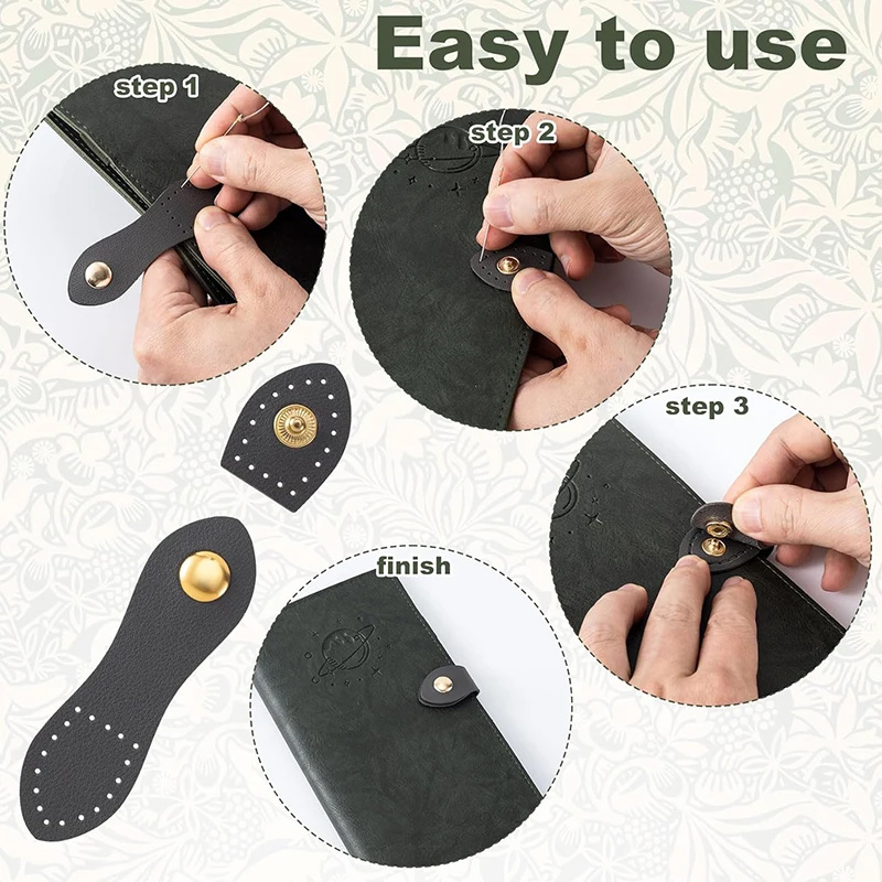 Hebilla de bolso de cuero de moda de 9cm, botones hechos a mano, hebilla de cierre de cartera, paquete de tarjetas, hebilla para accesorios de bolso DIY