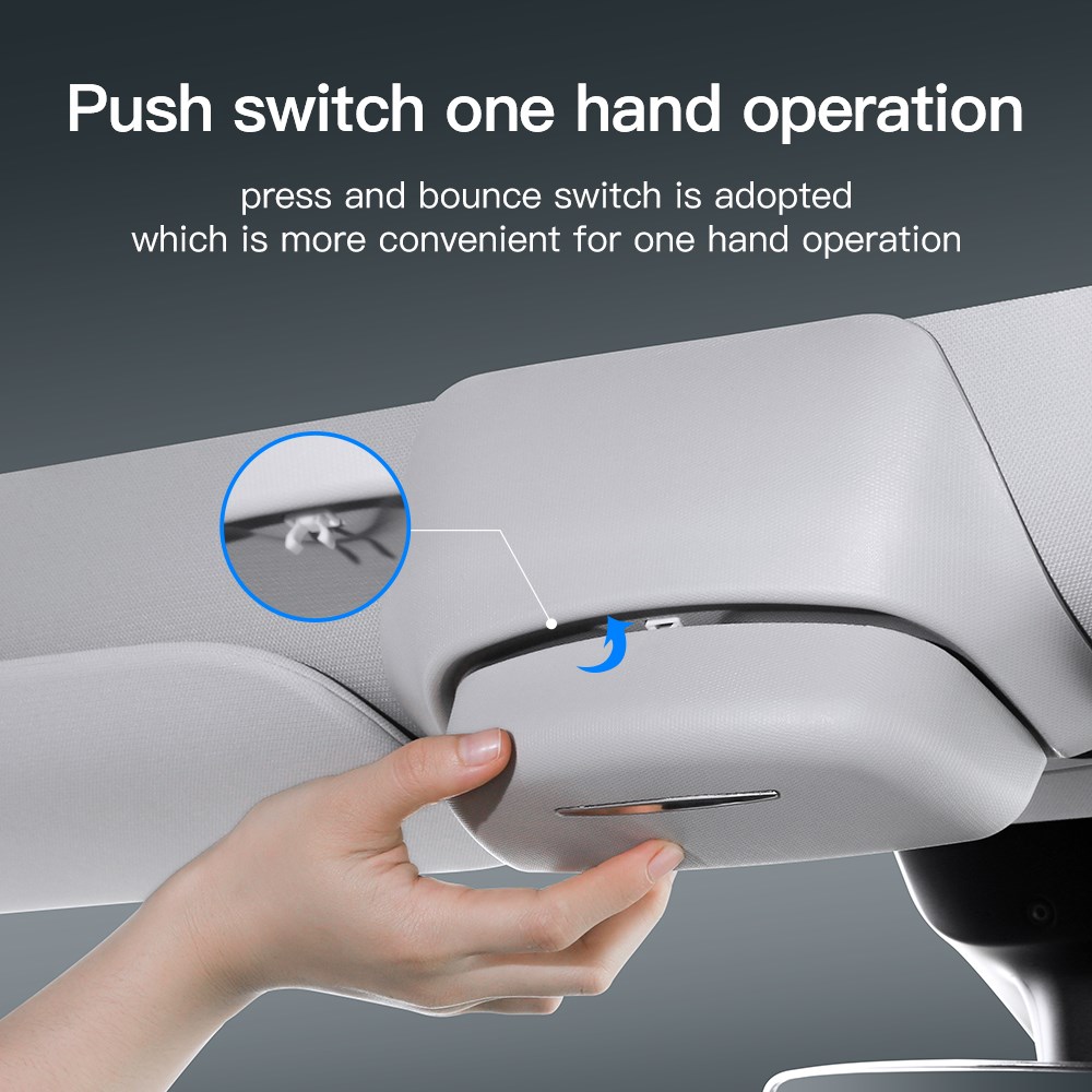 YZ Car Glasses Case For Tesla Model Y Model 3 Sunglasses Storage Clip Car Roof For TESLA Model3  Interior ModelY Accessories