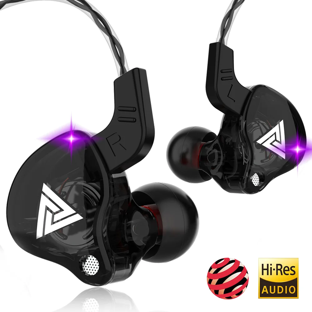 Оригинальные проводные наушники QKZ AK6 HiFi, спортивные наушники, бас-стереогарнитура с шумоподавлением, музыкальные наушники-вкладыши с микрофоном