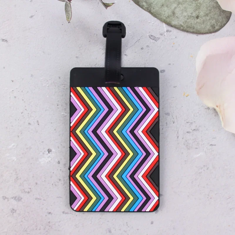 旅行かばん,PVCラベル,盗難防止,ヴィンテージ,花,ストライプ,幾何学的なスタイル,住所,トラベルアクセサリー