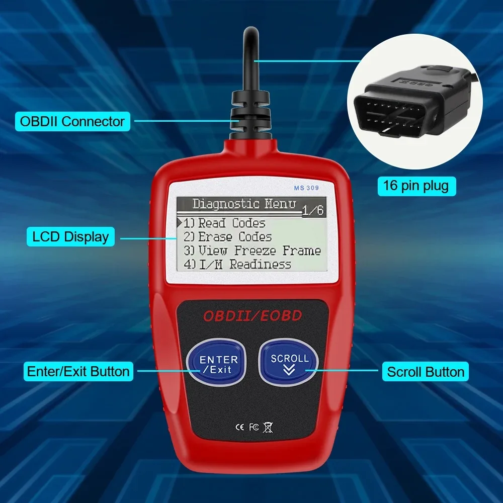 2025 avançado leitor de código obd2 scanner obdii ferramenta de diagnóstico do carro códigos de falhas claras ferramentas de diagnóstico instrumento universal
