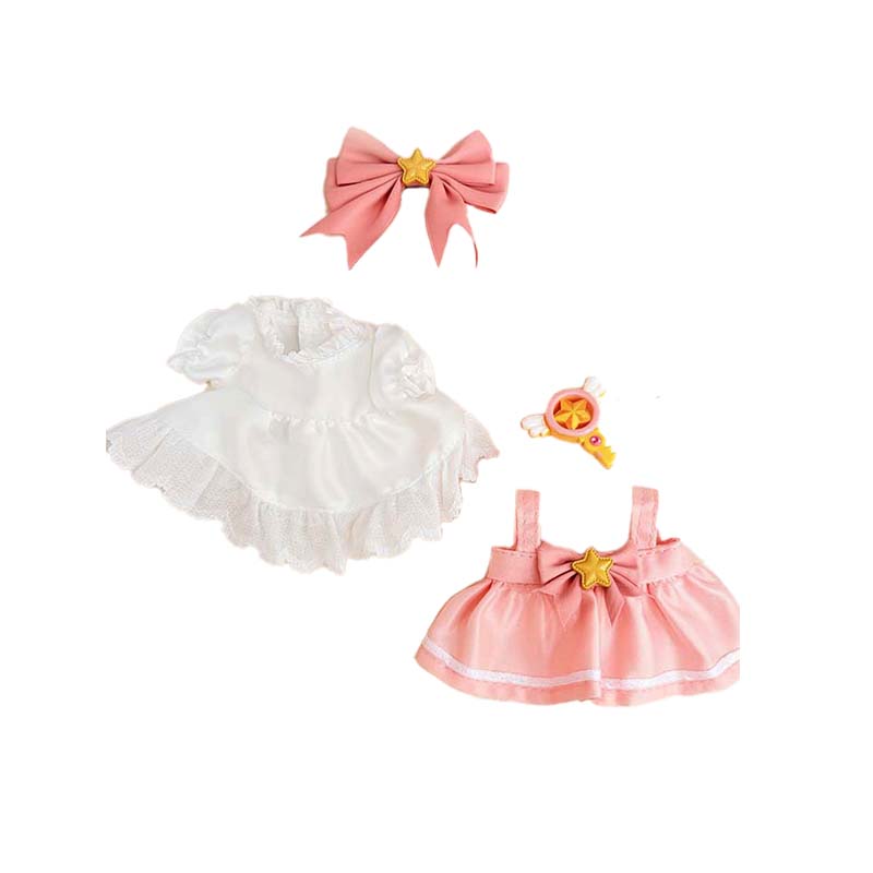 15/17cm śliczne Mini Labubu ubranka dla lalki strój Kawaii Cardcaptor Sakura styl Labubu Idol lalki odzież akcesoria element ubioru