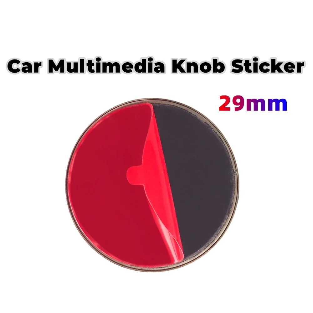 Insignia de perilla Multimedia de aluminio para coche, pegatinas de 29mm para Mercedes Benz W124 W140 W163 W202 W203 W204 W205 CLA CLK CLS GLA GLC, 1 ud.