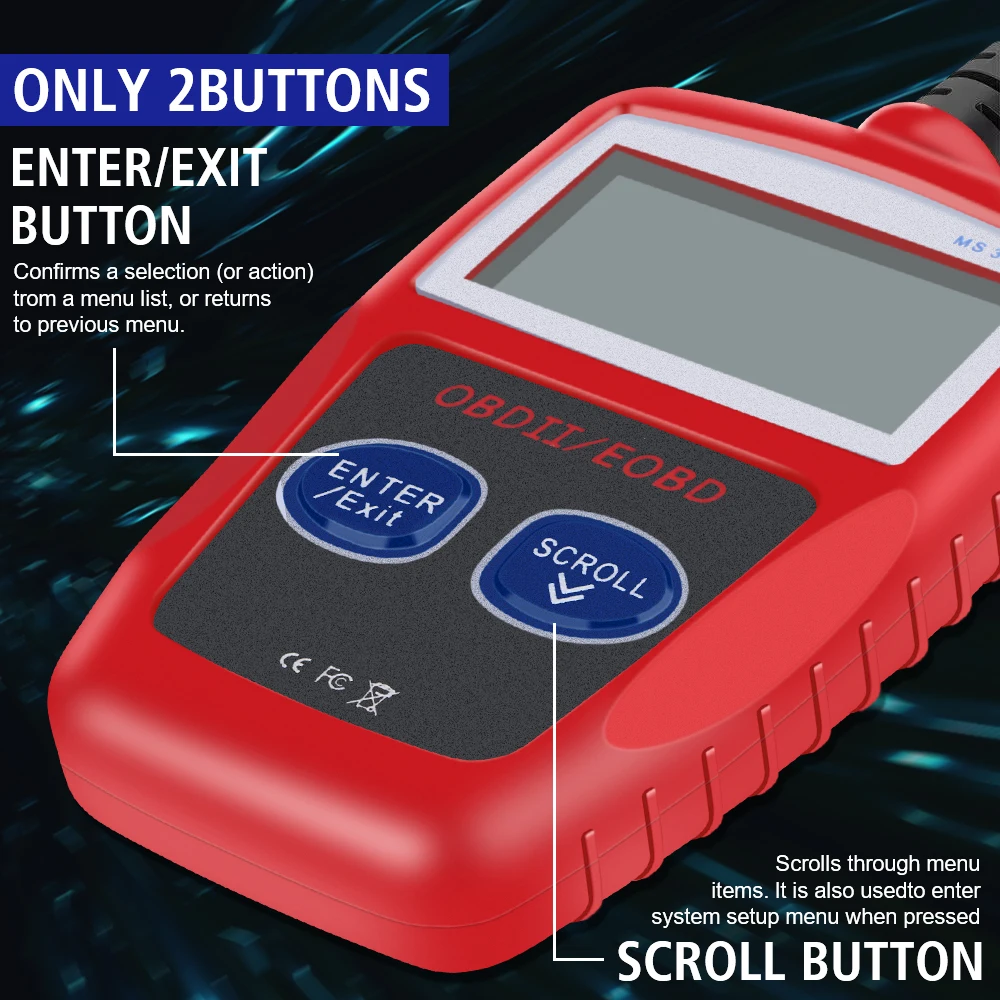 Herramientas de diagnóstico de coche, lector de código OBD2, pantalla Digital, escáner OBD 2, código de falla multifuncional, versión Universal transparente de 16 pines